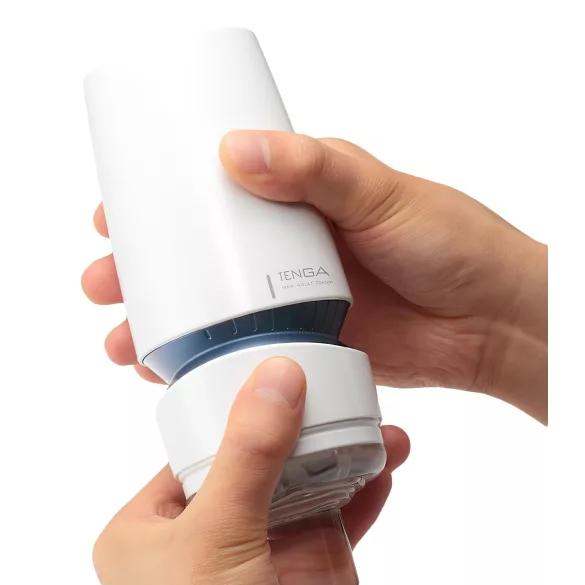 TENGA Aero - στόμα ανδρικός αυνανιστήρας με ισχυρή αναρρόφηση - λευκό μπλε