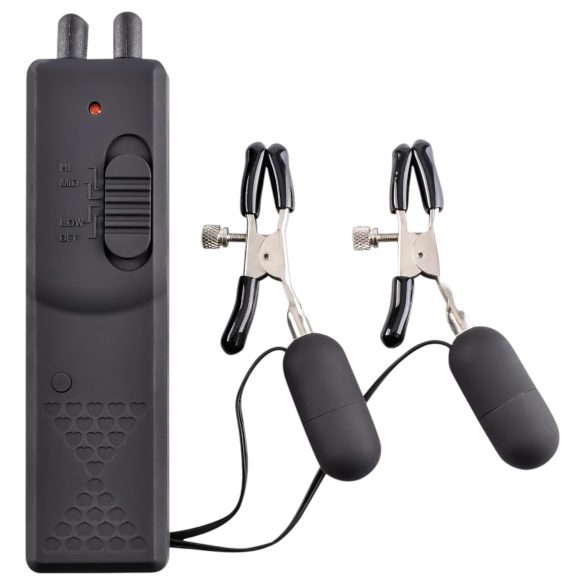 Φετίχ - δονητικές λαβές θηλών (μαύρες)