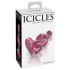 Icicles No. 75 - πρωκτική σφήνα καρδιά - γυάλινη - ροζ
