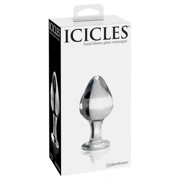 Icicles No. 25 - πρωκτική σφήνα κώνος - γυάλινη - διαφανής