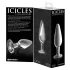 Icicles No. 26 - κωνικό, γυάλινο πρωκτικό βύσμα (διάφανο)