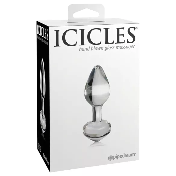 Icicles No. 44 - πρωκτικό βύσμα κωνικό - γυαλί διαφανές