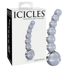   Icicles No. 66 - καμπυλωτός, σφαιρικός, γυάλινο dildo (διαφανές)