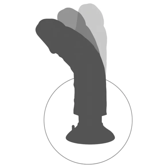 King Cock 9 - δονητής με βεντούζα, εύκαμπτος - φυσικός - 26cm