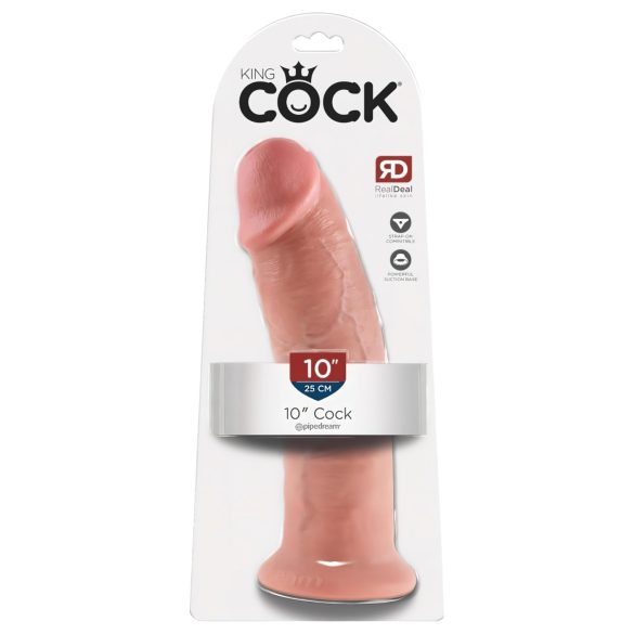 King Cock 10 - δονητής με ισχυρή βεντούζα (25cm) - φυσικός
