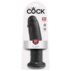   King Cock 10 - δονητής με βεντούζα (25cm) - μαύρο
