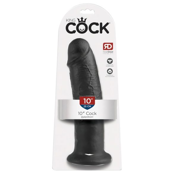 King Cock 10 - δονητής με βεντούζα (25cm) - μαύρο