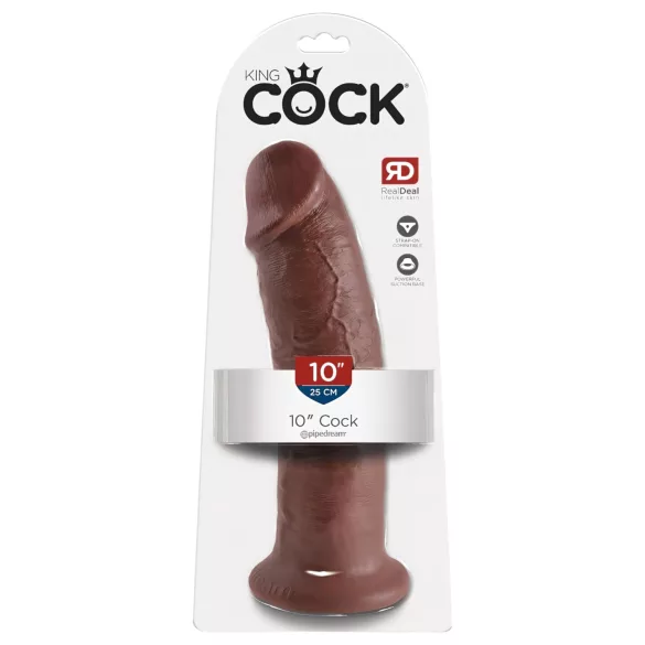 King Cock - ομοίωμα πέους με βεντούζα 25cm - καφέ