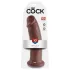 King Cock - ομοίωμα πέους με βεντούζα 25cm - καφέ