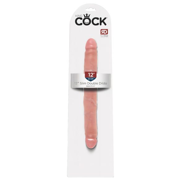 Ρεαλιστικό διπλό dildo, 31cm - φυσικό χρώμα