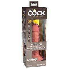   King Cock Elite 6 - δονητής με βεντούζα (15cm) - φυσικό