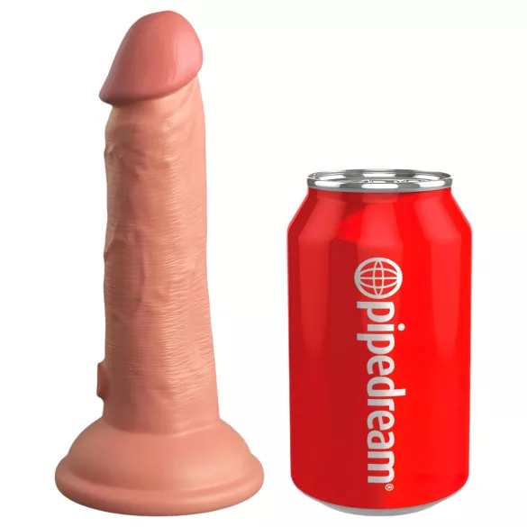 King Cock Elite 6 - ρεαλιστικός δονητής με δόνηση 15cm - σκούρο φυσικό