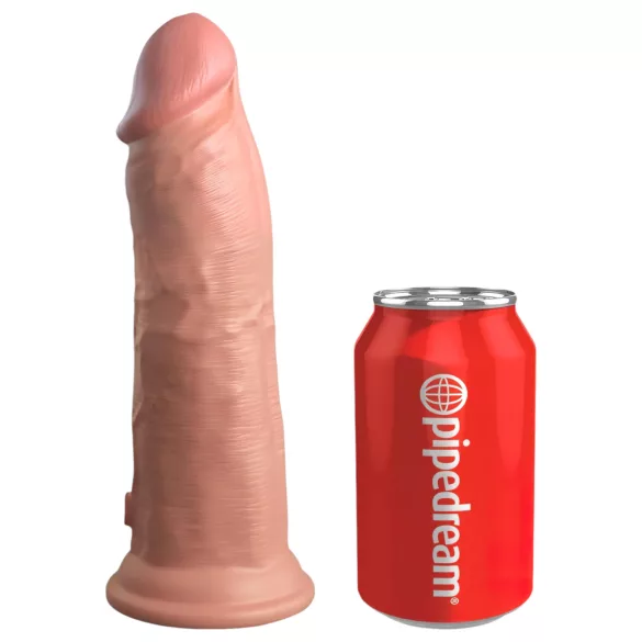 King Cock Elite 8 - δονητής με βεντούζα - 20cm - φυσικό χρώμα