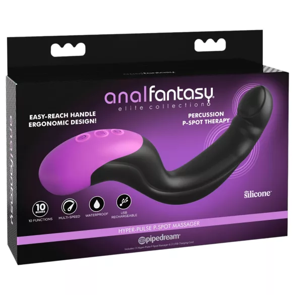 Anal Fantasy - δονητής προστάτη με παλμούς - μαύρος