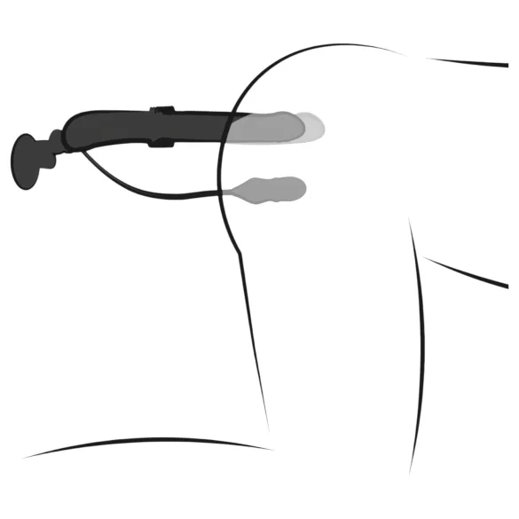 Fetish - δονητής με ώθηση - μαύρος