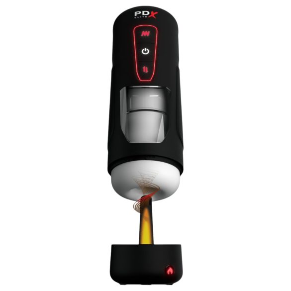 PDX Elite Milk Me Hotter - θερμαινόμενος αυνανιστής (μαύρο)