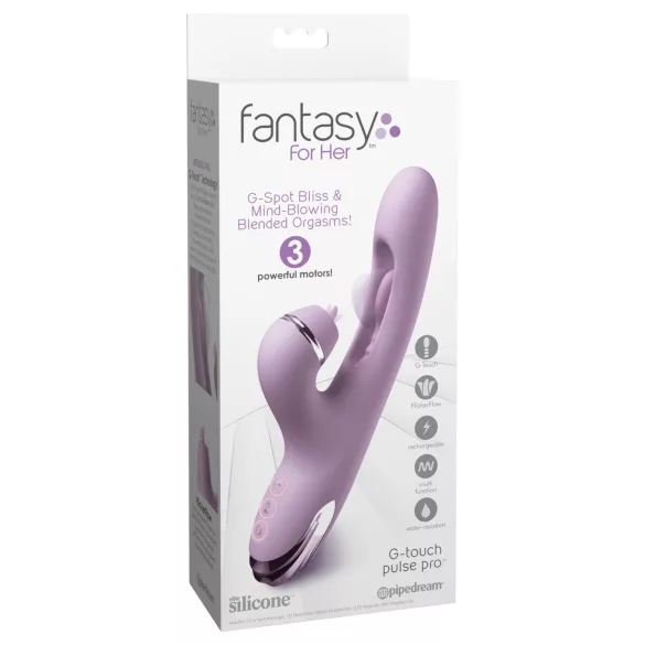 Fantasy For Her G-Touch Pulse Pro - δονητής με κλειτοριδικό βραχίονα (μοβ)