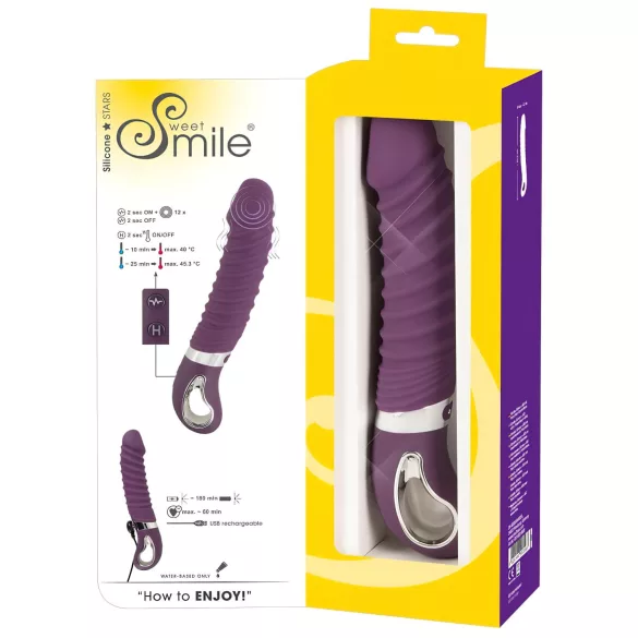 SMILE Soft - δονητής με θέρμανση επαναφορτιζόμενος - μοβ