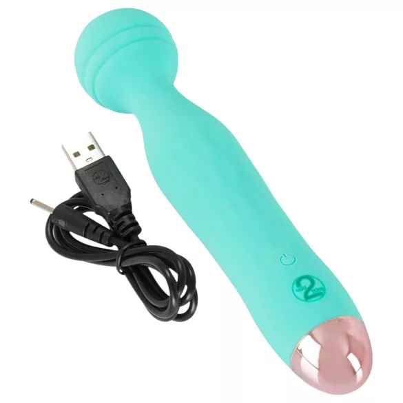 Cuties Mini Wand - επαναφορτιζόμενο, αδιάβροχο δονητής μασάζ (πράσινο)