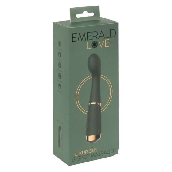 Emerald Love - Rechargeable, waterproof G-spot vibrator (green)