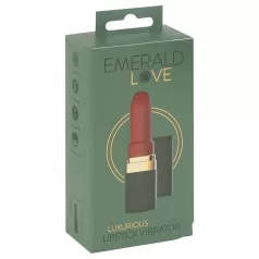   Emerald Love - δονητής κραγιόν με επαναφορτιζόμενη μπαταρία, αδιάβροχος (κόκκινος)