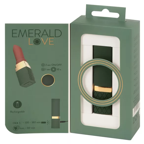 Emerald Love - δονητής ρουζ αδιάβροχος επαναφορτιζόμενος - κόκκινο