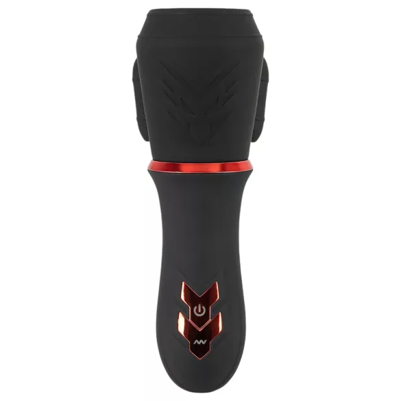 Rebel - δονητής πέους με 2 μοτέρ - επαναφορτιζόμενος - μαύρος