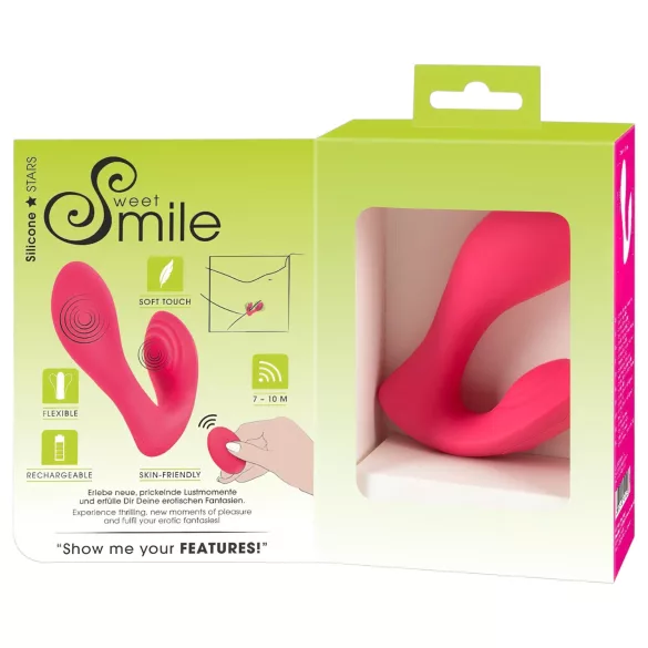 SMILE - εσώρουχο με δονητή 2 σε 1 ασύρματο επαναφορτιζόμενο - ροζ