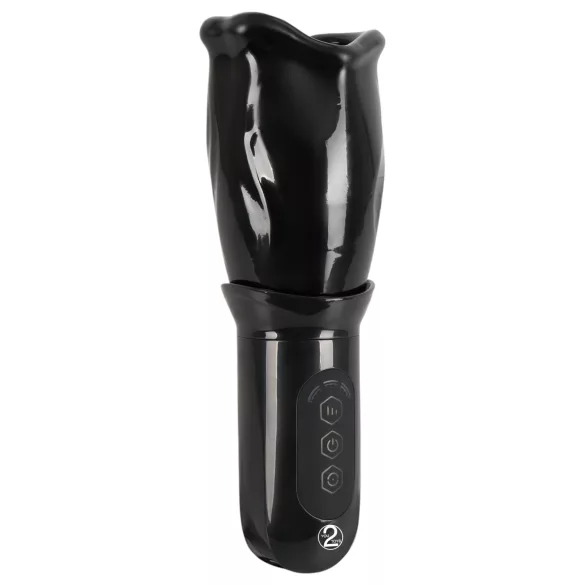 STROKER - ανδρικός περιστρεφόμενος masturbator επαναφορτιζόμενος - μαύρο