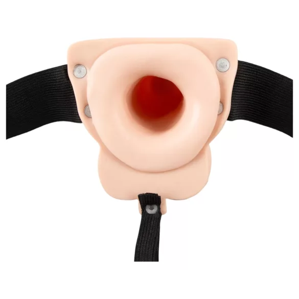 You2Toys - strap-on ομοίωμα με δόνηση - κοίλο - φυσικό χρώμα