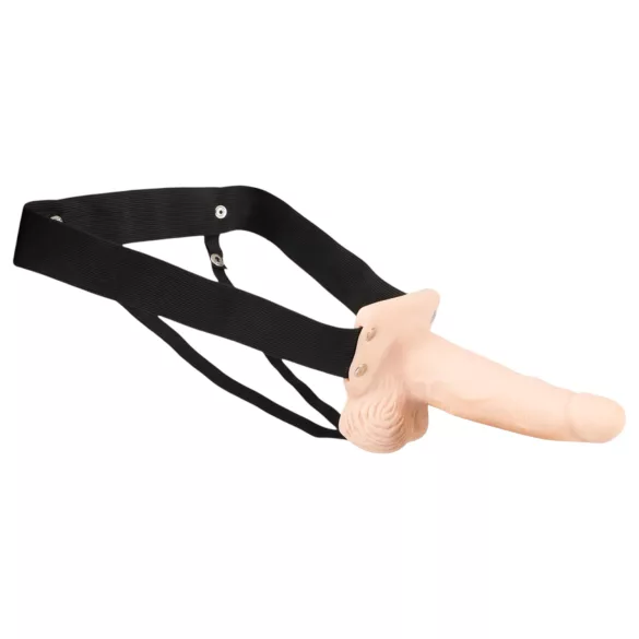 You2Toys - strap-on ομοίωμα με δόνηση - κοίλο - φυσικό χρώμα