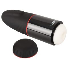   WYNE 02 - Rechargeable, Vibrating-Suction Masturbator (Μαύρο-Λευκό)