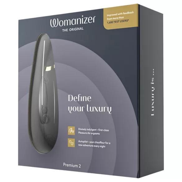 Womanizer Premium 2 - απορροφητής κλειτορίδας με παλμούς αέρα - μαύρο