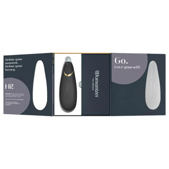 Womanizer Premium 2 - απορροφητής κλειτορίδας με παλμούς αέρα - μαύρο