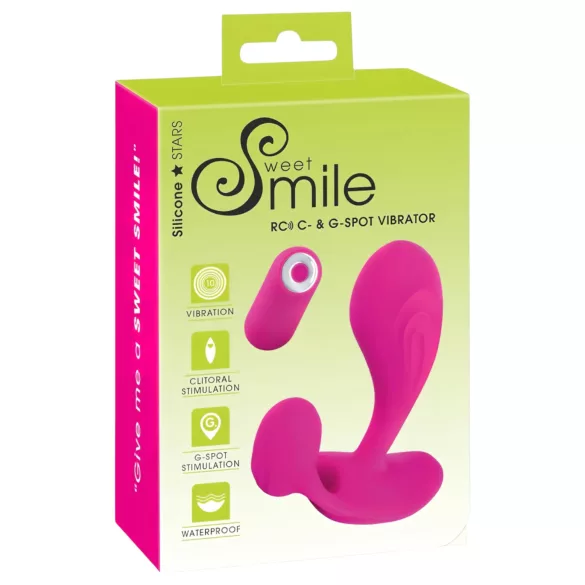 SMILE RC - δονητής σημείου G με τηλεχειριστήριο - επαναφορτιζόμενος, ροζ