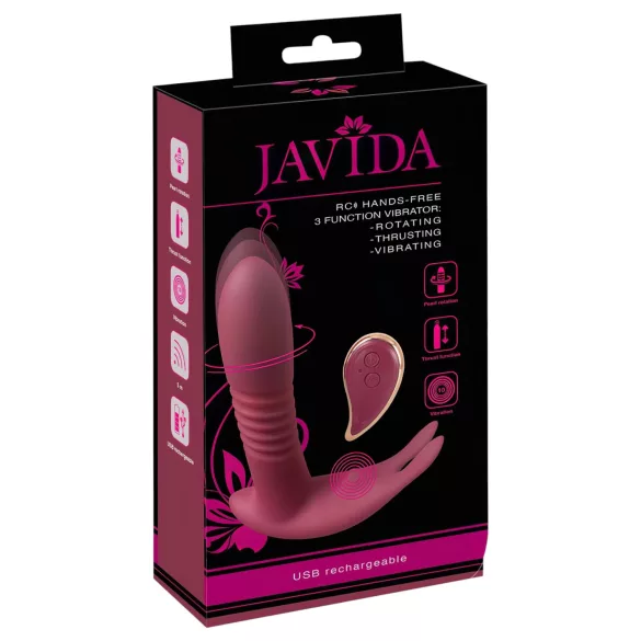 Javida RC - δονητής κλειτορίδας με τηλεχειριστήριο 3 λειτουργίες - κόκκινο