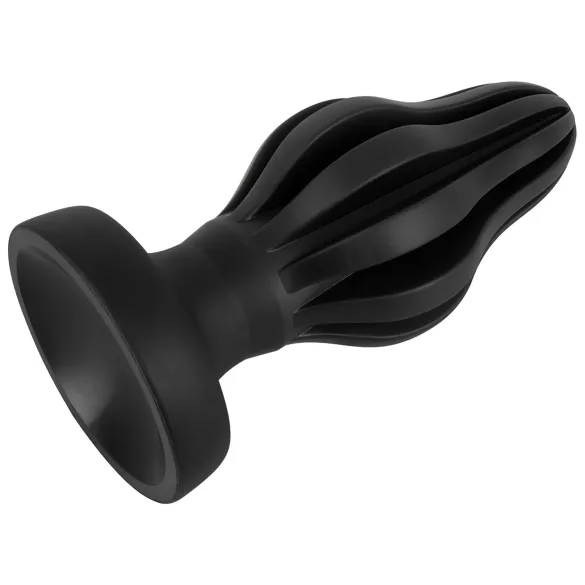 ANOS - ανάγλυφο μαλακό πρωκτικό βύσμα - 7 cm (μαύρο)