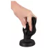 ANOS - ανάγλυφο μαλακό πρωκτικό βύσμα - 7 cm (μαύρο)