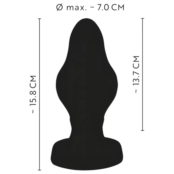 ANOS - ανάγλυφο μαλακό πρωκτικό βύσμα - 7 cm (μαύρο)