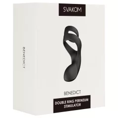   Svakom Benedict - δαχτυλίδι πέους με δόνηση για διέγερση περινέου - μαύρο