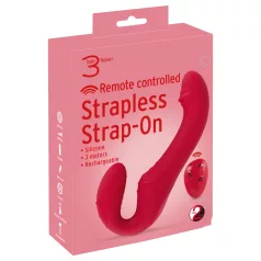   You2Toys - διπλός strapless δονητής με τηλεχειριστήριο - κόκκινο