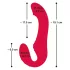 You2Toys - διπλός strapless δονητής με τηλεχειριστήριο - κόκκινο