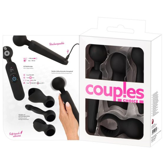 Couples Choice - rechargeable heated massaging vibrator (black)