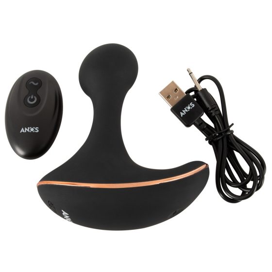 ANOS - Rechargeable, radio controlled, waterproof anal vibrator (black)
