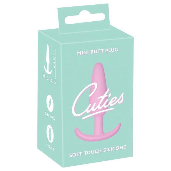 Cuties Mini Butt Plug - σιλικόνη πρωκτικό βύσμα - ροζ (2,1εκ)