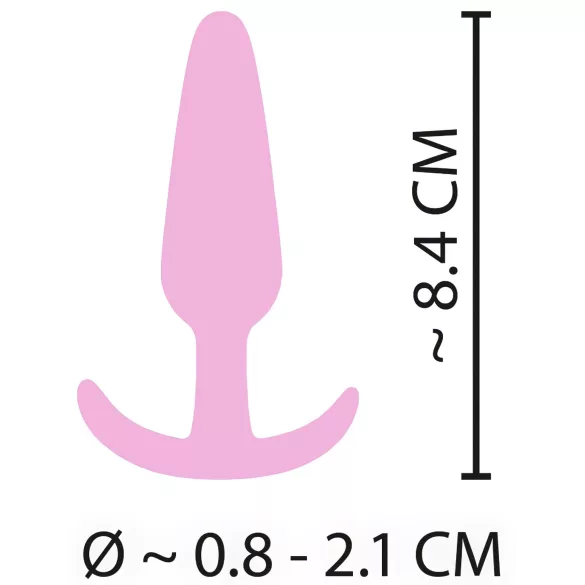 Cuties Mini Butt Plug - σιλικονούχο πρωκτικό βύσμα (ροζ, 2,1 cm)