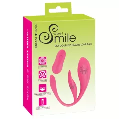   SMILE - φορητό ασύρματο δονητικό αυγό με μπαταρία (ροζ)
