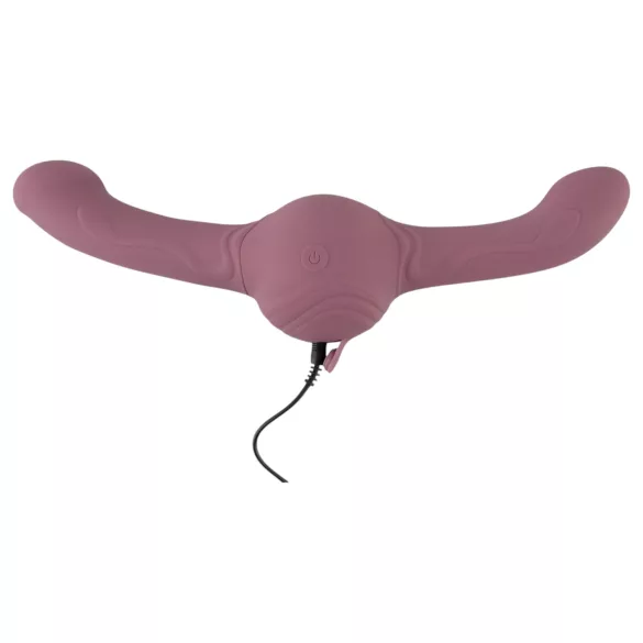 You2Toys - δονητής διπλής άκρης - δόνηση - μοβ