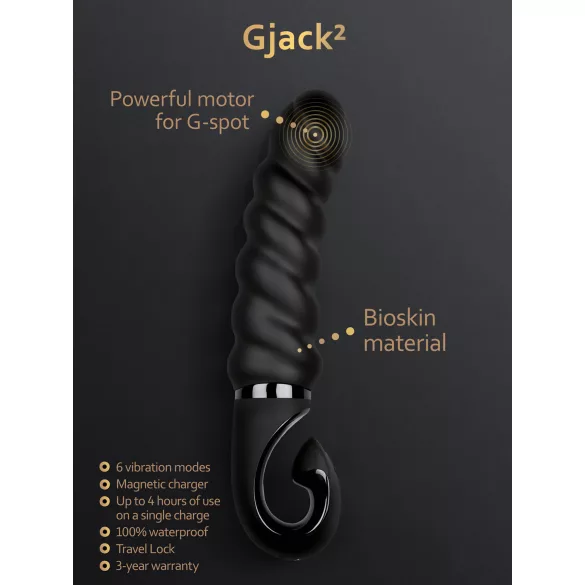 Gvibe - δονητής G-Spot επαναφορτιζόμενος αδιάβροχος σιλικόνης μαύρος