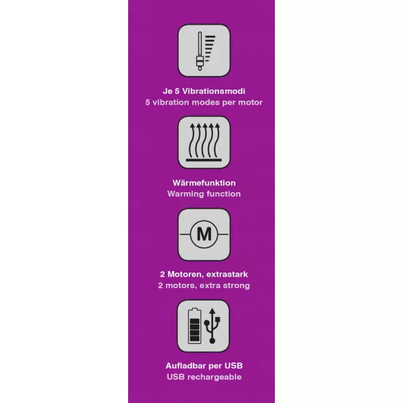 Javida - δονητής κλειτορίδας με θέρμανση - σιλικόνη ροζ